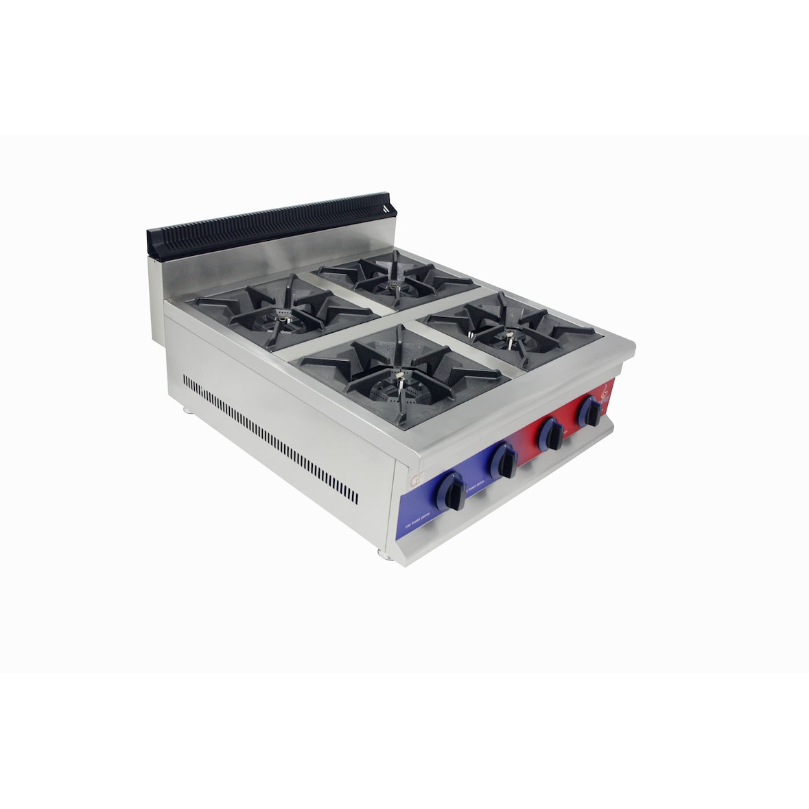 Gasfrit - Cocina de encimera con Gas 4 fuegos , parrilla profesional industrial  720 x 825 x 420 mm