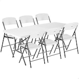 thumbnail of Pack mesa plegable 185x76 cm + 6 sillas plegables blanco Lifetime