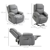 thumbnail of HOMCOM Poltrona Relax Reclinabile 160° Elettrica e Alzapersona in PU