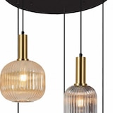 thumbnail of Lámpara Colgante Colección Bareim 5 Luces Ámbar/Fumé Ø 70cm