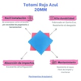 thumbnail of Arquiservi - Esterilla Tatami Puzzle 1x1x20mm Rojo-Azul (Lote 12Uds)  Antideslizante, yoga, pilates.