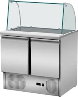 thumbnail of Gastro Pizzakühltisch Saladette Kühltisch Edelstahl 900x700x1330mm 176 Liter
