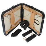 thumbnail of Table de massage pliante en bois avec têtière et trou visage