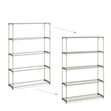 thumbnail of Relaxdays Blumenregal, HxBxT: 140 x 91 x 28 cm, 5 Ablagen, Stecksystem, Metall & Kunststoff, Gewächshaus Regal, braun