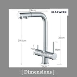 thumbnail of Félix | Grifo extensible de 3 vías premium chromado| Grifo gastro de osmosis de acero inoxidable para cocina - 360 grados | Filtrar 3 conexiones