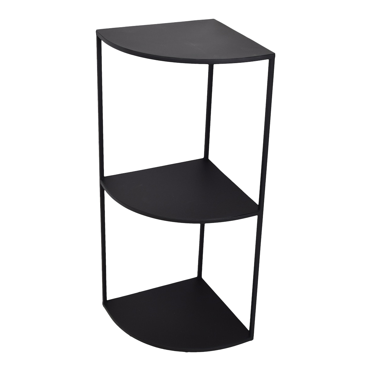 LOFT42 Pillar Plantenzuil Hoek Rond - Metaal - Mat Zwart - 90x38x38