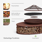 thumbnail of Firebowl Ebeko 3-in-1 | Grillfunktion als Tisch nutzbar | Grillrost + Funkenschutz Rost