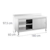 thumbnail of Helloshop26 - Armário de bancada de cozinha em aço inox com portas de correr e backsplash 180 x 60 cm 14_0005095