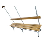 thumbnail of Panca Spogliatoio con Doghe in Legno con Spalliera con Ganci Appendiabiti