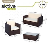 thumbnail of Conjunto muebles terraza sillones, sofá y mesita ratán Aktive