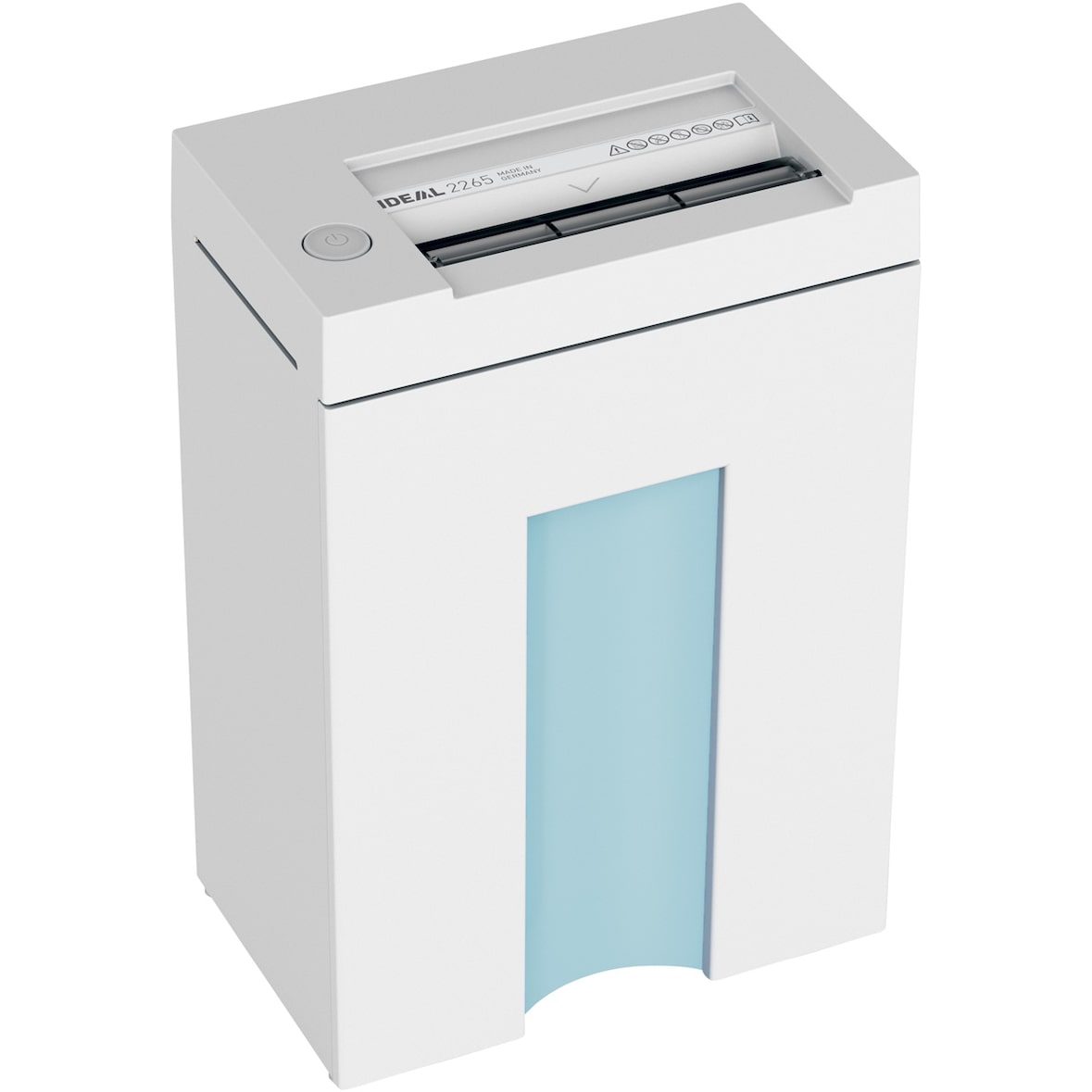 IDEAL Schreibtisch-Aktenvernichter 2265 CC, 4 x 40 mm, P-4, Partikelschnitt, 6 Blatt, 20 Liter Volumen, Holzunterschrank, Behälter mit Blende