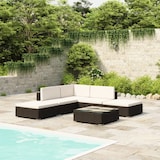 thumbnail of vidaXL 6-tlg. Garten-Lounge-Set mit Auflagen Poly Rattan Schwarz