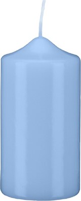 thumbnail of Stumpen Kerzen Blue Bell Hellblau 12 x Ø 4 cm, 12 Stück getauchte Stumpenkerzen mit Spitzkopf in RAL Qualität