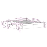 thumbnail of vidaXL Massivholzbett ohne Matratze Weiß 140x200 cm Kiefernholz