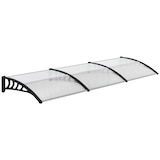 thumbnail of Tejadillo de Protección 303x96 cm Marquesina Exterior para Puertas y Ventanas contra Sol y Lluvia con Soportes de PP y Regleta de Aleación de Aluminio
