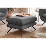 thumbnail of KAWOLA Sitzgruppe CHARME 3-Sitzer Sessel Hockerbank Cord grau