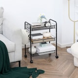 thumbnail of HOMCOM Carrello da Cucina a 3 Livelli con Cesti Removibili e 4 Ruote