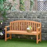 thumbnail of Outsunny Panchina da Giardino 3 Posti in Legno di Abete 140x50x85cm