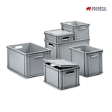 thumbnail of PROREGAL Mega Deal 10x Scharnierdeckel für Eurobehälter | BxT 30x40cm | Eurobox, Transportbox, Transportbehälter, Stapelbehälter