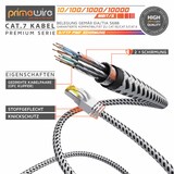 thumbnail of Primewire Patchkabel CAT 7 Rohkabel mit Baumwollummantelung  - Gigabit Ethernet LAN Kabel - 10 Gbit/s - S/FTP PIMF Schirmung - Netzwerkkabel - 0,5m