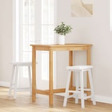 thumbnail of vidaXL Barhocker 2 Stk. Weiß Massivholz Gummibaum