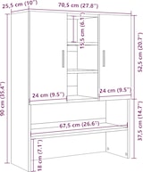 thumbnail of vidaXL Waschmaschinenschrank Betongrau 70,5x25,5x90 cm
