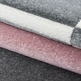 thumbnail of Teppich Flur Kariert Pflegeleicht Waschbar Strapazierfähig Wohnzimmer Schlafzimmer Pink 280x370 cm – MONZA von Kadima Design