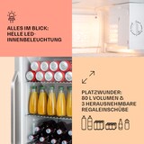 thumbnail of Beersafe XXL Crystal White Kühlschrank 80 Ltr Panoramaglas Edelstahl Silber
