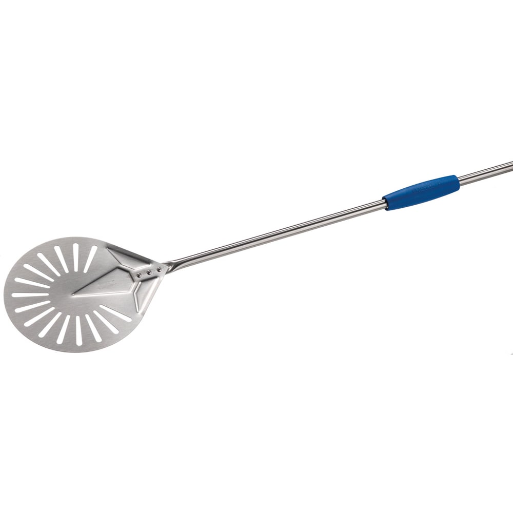 GIMETAL Palettino pizza inox ø 23 cm forato manico azzurro