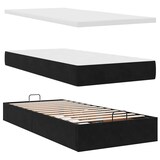 thumbnail of vidaXL Ottoman-Bett mit Matratze & LEDs Schwarz 90x200 cm Samt