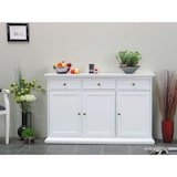 thumbnail of Venedig Sideboard 3 Türen und 3 Schubladen, Breite 143 cm, Höhe 91 cm weiß.