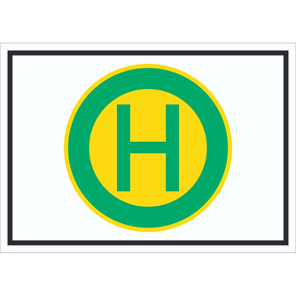 Schild Haltestelle Symbol A6 (105x148mm)