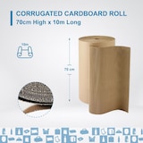 thumbnail of Golfkartonnen rol 70 cm x 10 m - Sterke beschermende verpakking, ideaal voor verzendingen - Doe-het-zelf, Ambachten