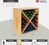 thumbnail of PROREGAL Modulares Weinregal VINCELLAR MOD | HxBxT 60x60x30cm | Kreuz Modul für 40 Flaschen | Massives Kiefernholz | Natur | Flaschenregal