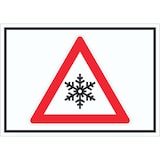 thumbnail of Achtung Frost Schnee Eis Symbol Aufkleber A8 (52x74mm)