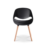 thumbnail of Chaise de salle à manger CHLOE noire et pieds en bois