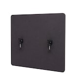 thumbnail of Akustik-Tischtrennwand | HxBxT 60x65x2 cm | doppelwandig Stoff Braun-Grau | Büro-Sichtschutz Schreibtisch Pinnwand