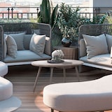 thumbnail of Couchtisch VORIN - Kunststoff Taupe 80x45x45 cm | Sofatisch Oval Beistelltisch Wohnzimmertisch Klein