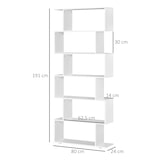 thumbnail of Homcom Estante com 6 Prateleiras para Livros  Material de Madeira 80 x 25 x1 92 cm Branco