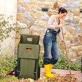 thumbnail of Relaxdays Laubwagen, großer Gartentrolley, klappbare Laubkarre für den Garten, 2 Luftreifen, Laubsack 160 Liter, grün