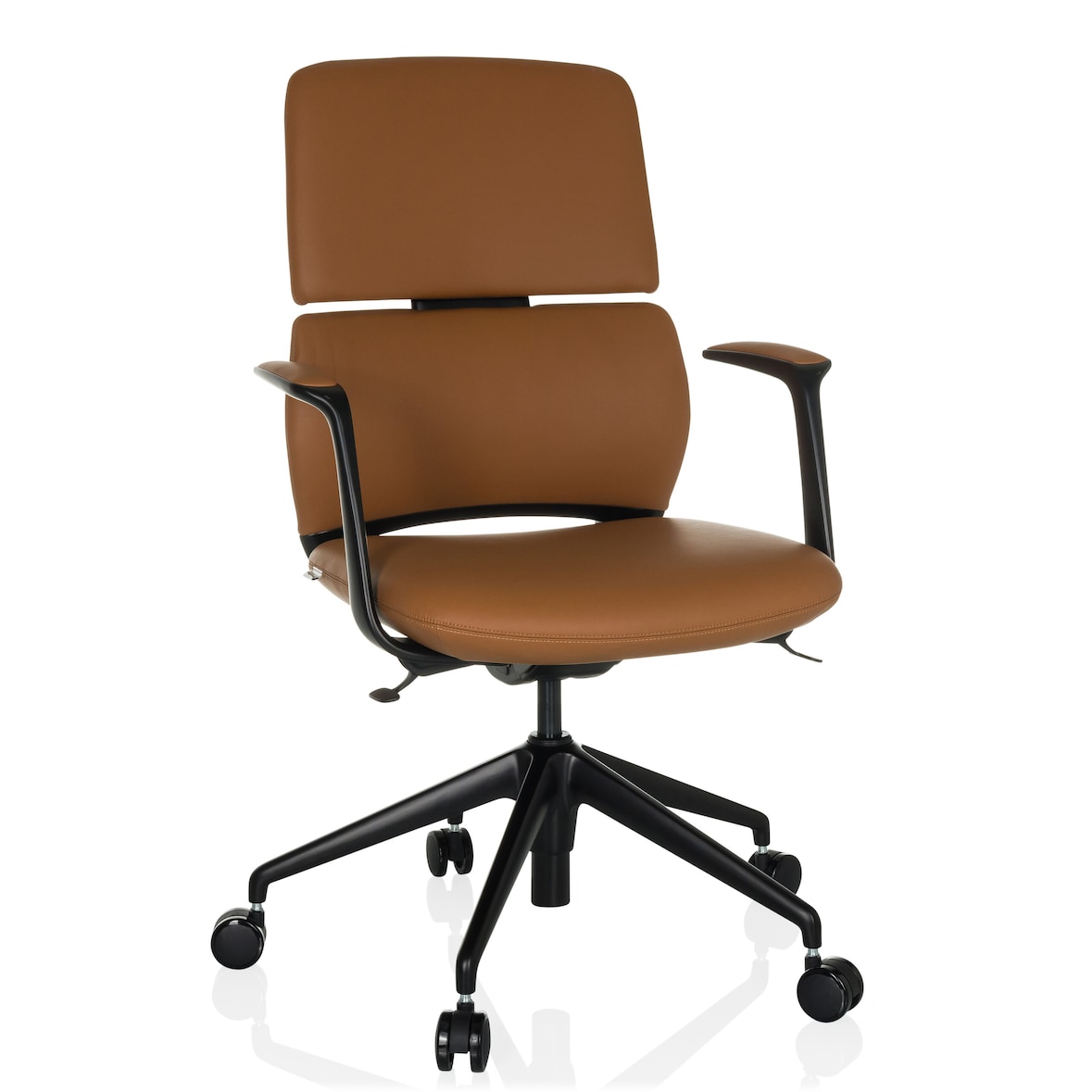 Chefsessel / Bürostuhl ATMOS DESIGNER Kunstleder camel hjh OFFICE