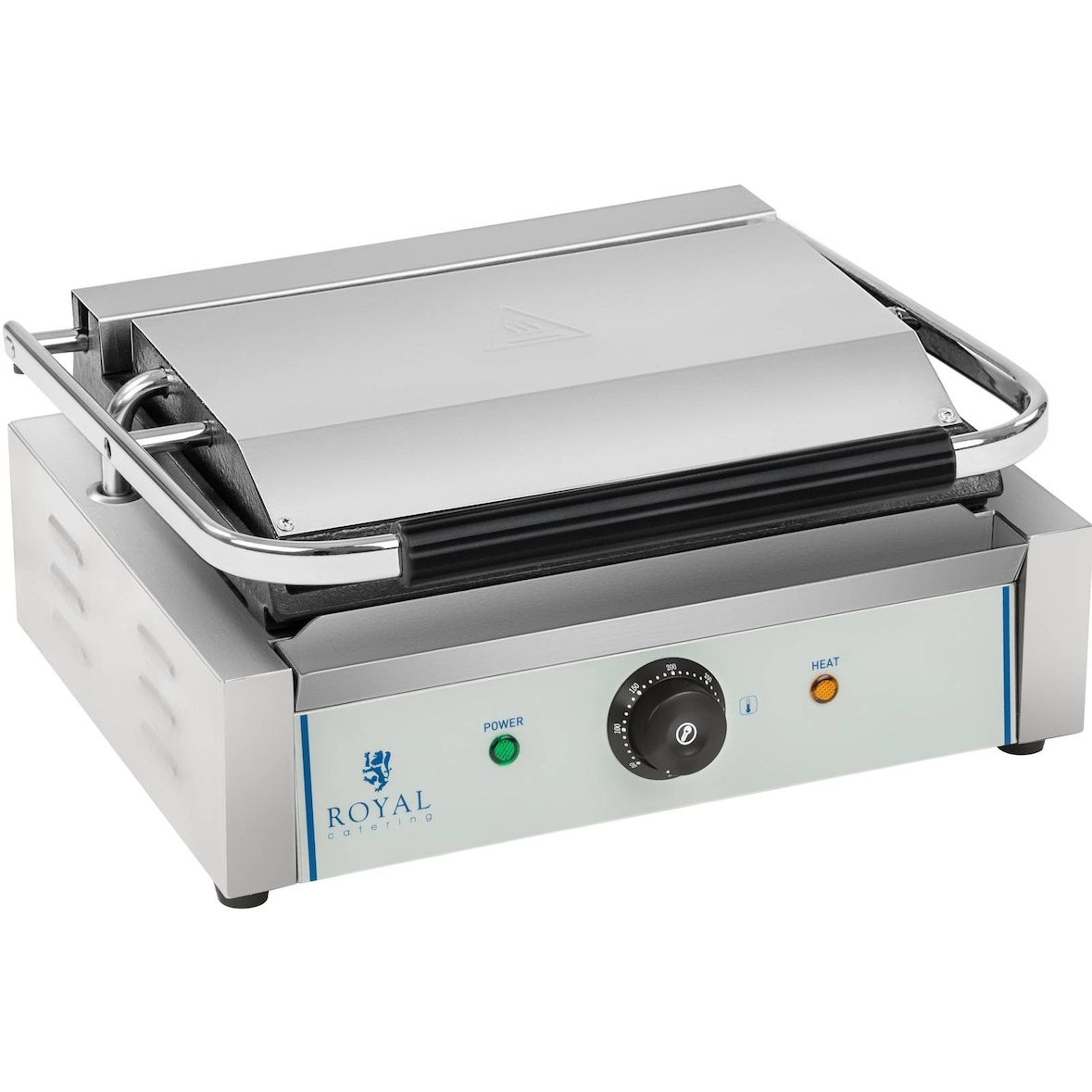 Royal Catering - Contactgrill - geribbelde bovenste bakplaat - 2200 W