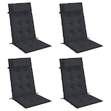 thumbnail of vidaXL Stoelkussens 4 st hoge rug oxford stof zwart