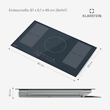 thumbnail of Delicatessa 90 Flex Einbaukochfeld | 9500 W | Flexzone | Booster | Induktion Anthrazit