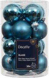 thumbnail of 16 Weihnachtskugeln Glas 3,5cm matt & glänzend Christbaumkugeln Weihnachtsbaumkugeln Klein Christbaumschmuck Weihnachtsbaumschmuck Mini Folkloreblau