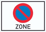 thumbnail of Beginn Eingeschränktes Haltverbot Symbol Schild A2 Rückseite selbstklebend