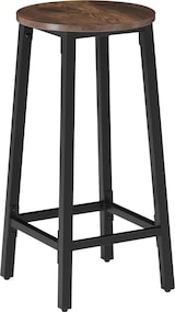 thumbnail of tectake Taburetes altos CORBY, juego de 4, ajustables, Ø32x66cm, madera oscura
