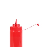thumbnail of METRO Professional​ Botella dosificadora, PE/PP, Ø 7 cm, 26.5 cm, 760 ml, roja con tapón ideal para ketchup, mostaza, mayonesa, salsas o aceite