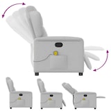 thumbnail of vidaXL Massagestoel verstelbaar stof wolk grijs