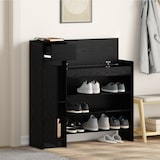 thumbnail of vidaXL Schoenenkast Zwart eiken 100.5 x 28 x 100 cm Bewerkt hout